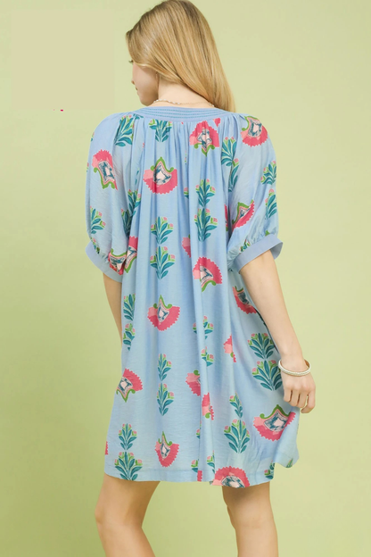 UMGEE ABSTRACT PRINT MINI DRESS