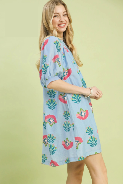 UMGEE ABSTRACT PRINT MINI DRESS