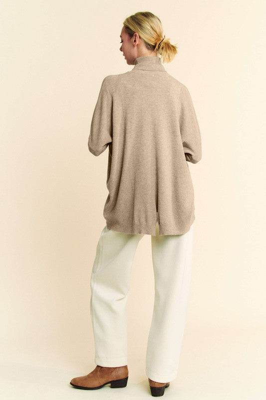 DAVI & DANI TURTLENECK LONG SLEEVE KNIT TOP